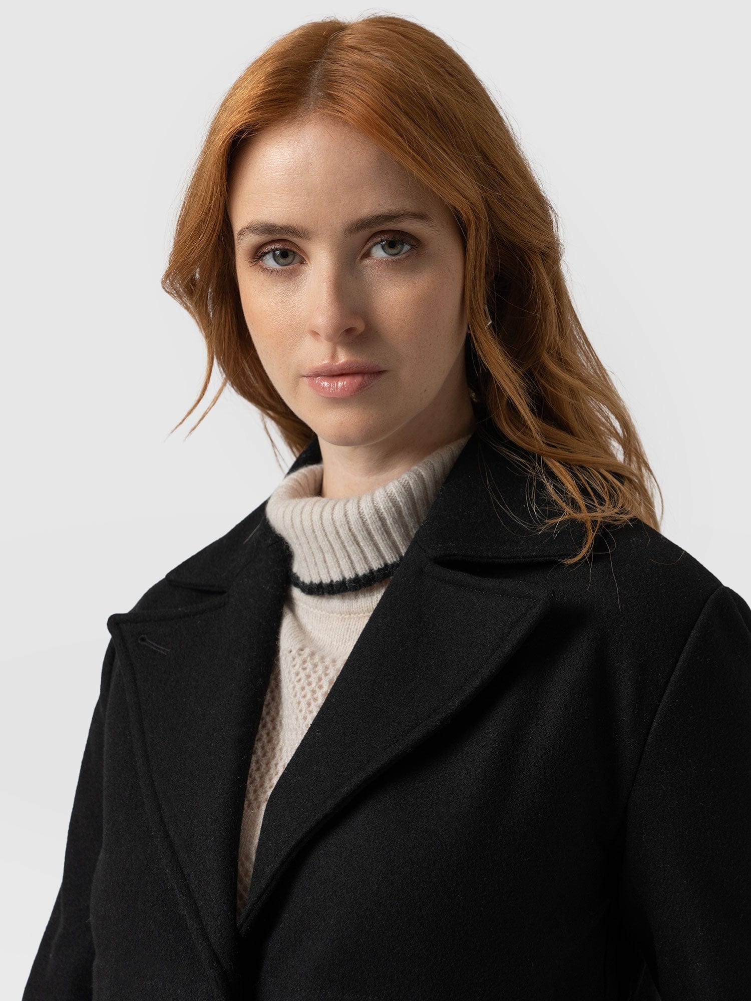 Odette Coat Black - Women's Wool Coats | Saint + Sofia® EU